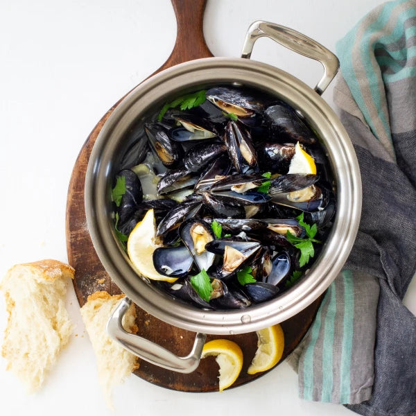 Mussels with White Wine-Herb Broth